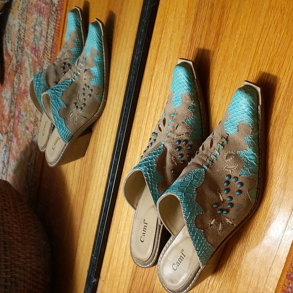 Snip Toe Cowboy Boot Slide Sandals